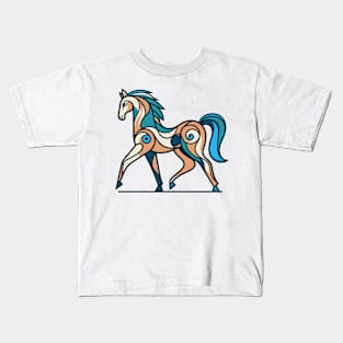 Horse illustration. Illustration of a horse in cubism style Kids T-Shirt